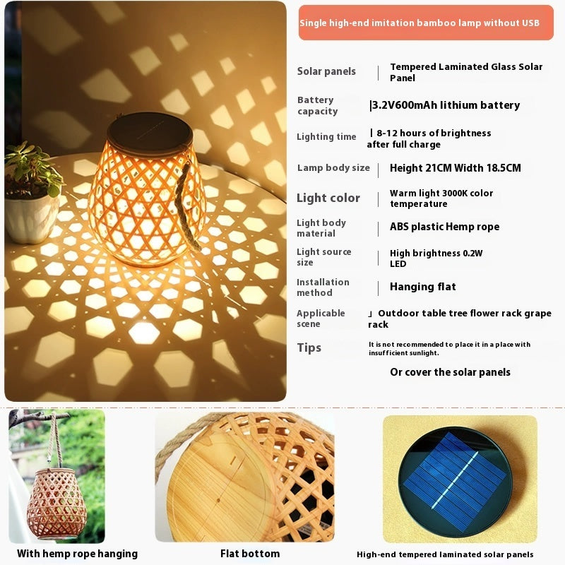 Outdoor Solar Lantern Lights Waterproof High Brightness