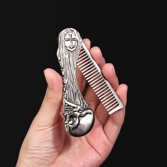 Zinc alloy folding comb hair styling oil
