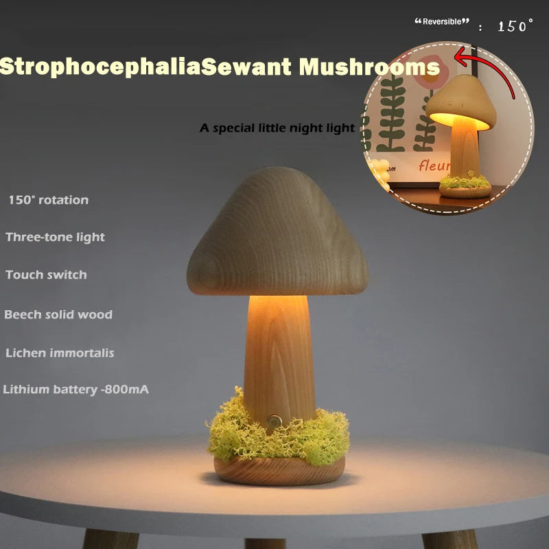 Twisted Mushroom Night Warm Light Touch Bedroom