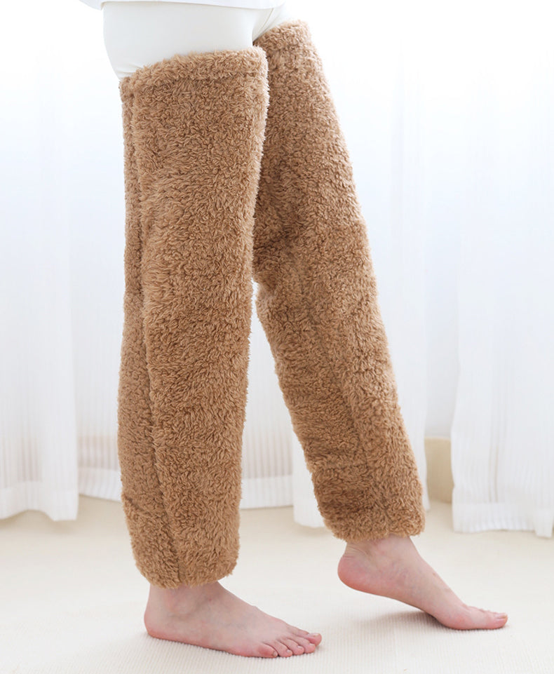 Over Knee High Fuzzy Long Socks Winter Warm Cold Leg Knee Joint