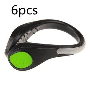 Flashing shoe clips outdoor warning lights