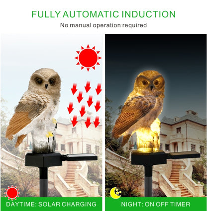 Solar Owl Garden Light Outdoor LED Lawn Lamp