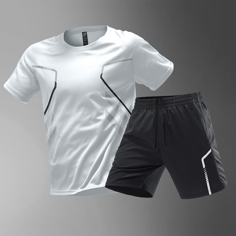 Men's T-shirts Sports Running T-shirt Color Block Men Quick-drying