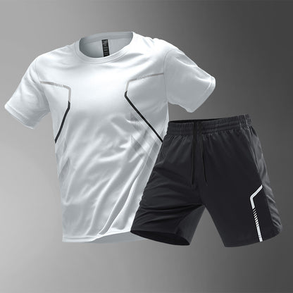 Men's T-shirts Sports Running T-shirt Color Block Men Quick-drying