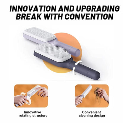 4 In 1 Self Cleaning Hair Brush New Self-Cleaning Hairbrush