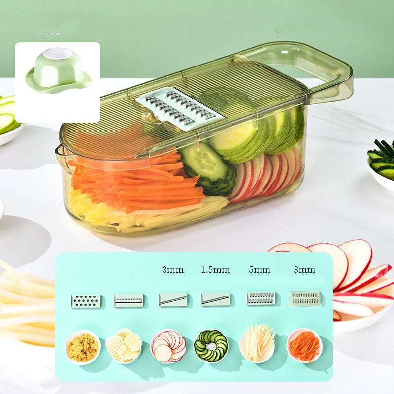 Multifunction Transparent Vegetable Cutter Steel Blade