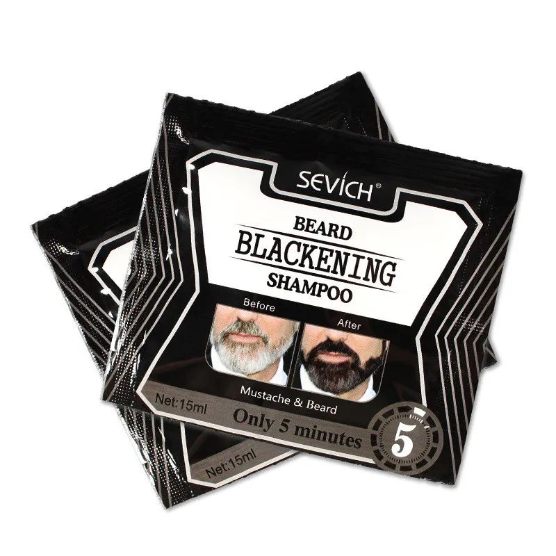 5pcs 5 Minutes Men Efficient Blackening Beard Coloring Nouri