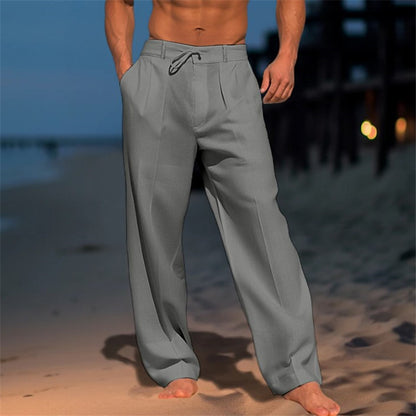 Casual Wide-Leg Straight Pants With Pockets Fashion