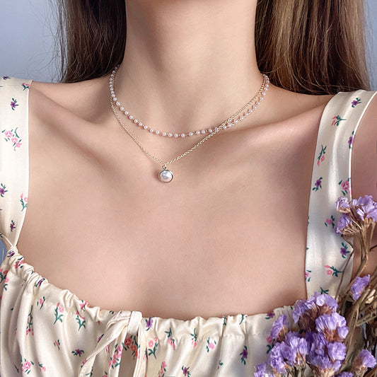 Summer Double-layer Pearls Necklace INS