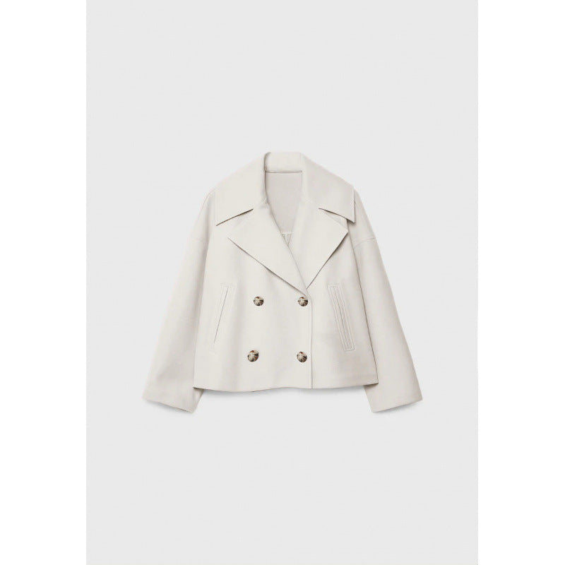 Ins Double-breasted Lapel Blazer Jacket Fashion Loose