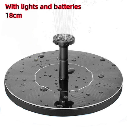 Solar Fountain  Water  Outdoor Garden Circular Floating
