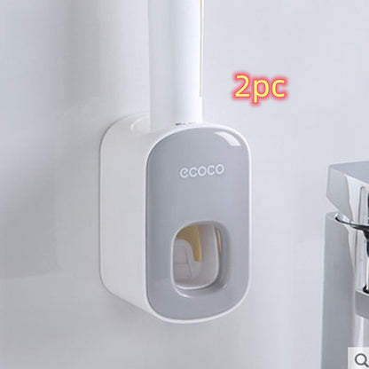 Wall Mounted Automatic Toothpaste Holder Set Dispenser