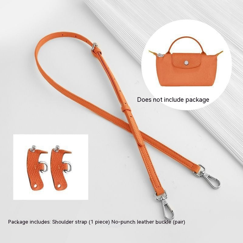 Wide Shoulder Strap Punch-free Leather Ring Crossbody