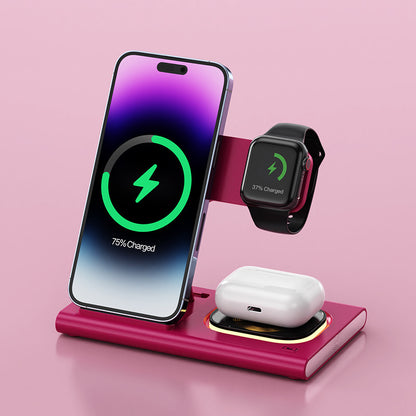 3 IN 1 15W Wireless Charging Charger Magnetic Desktop