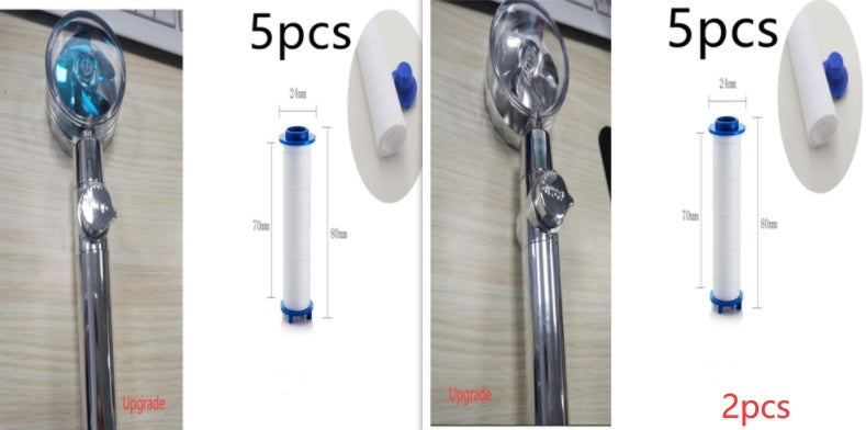 New Turbo Propeller Shower Head Water Saving High Pressure