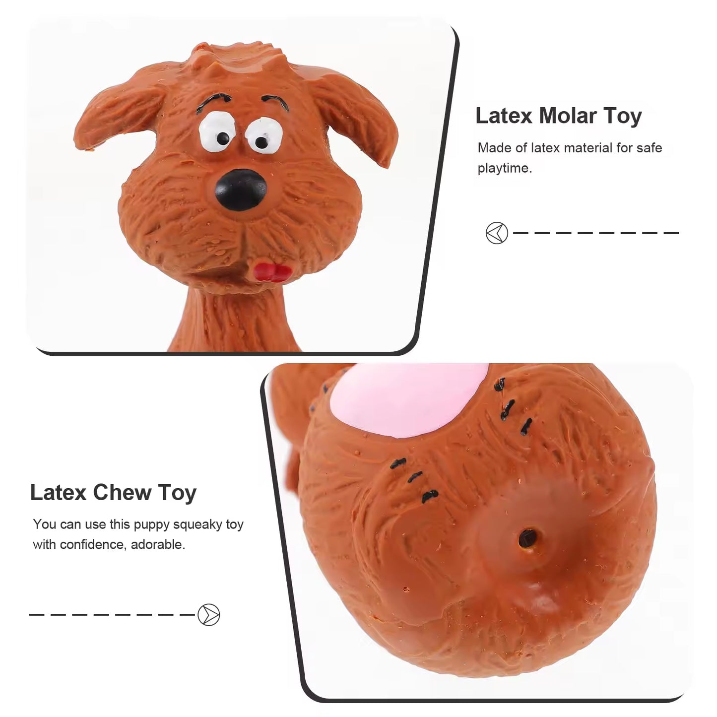 4pcs Cute Latex Dog Chew Toys With Sound Interactive Biting Toys