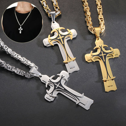 Fashion Jewelry Christian Trinity Latin Cross Necklace