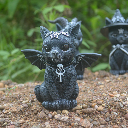 Halloween Magic Cat Resin Crafts Ornaments