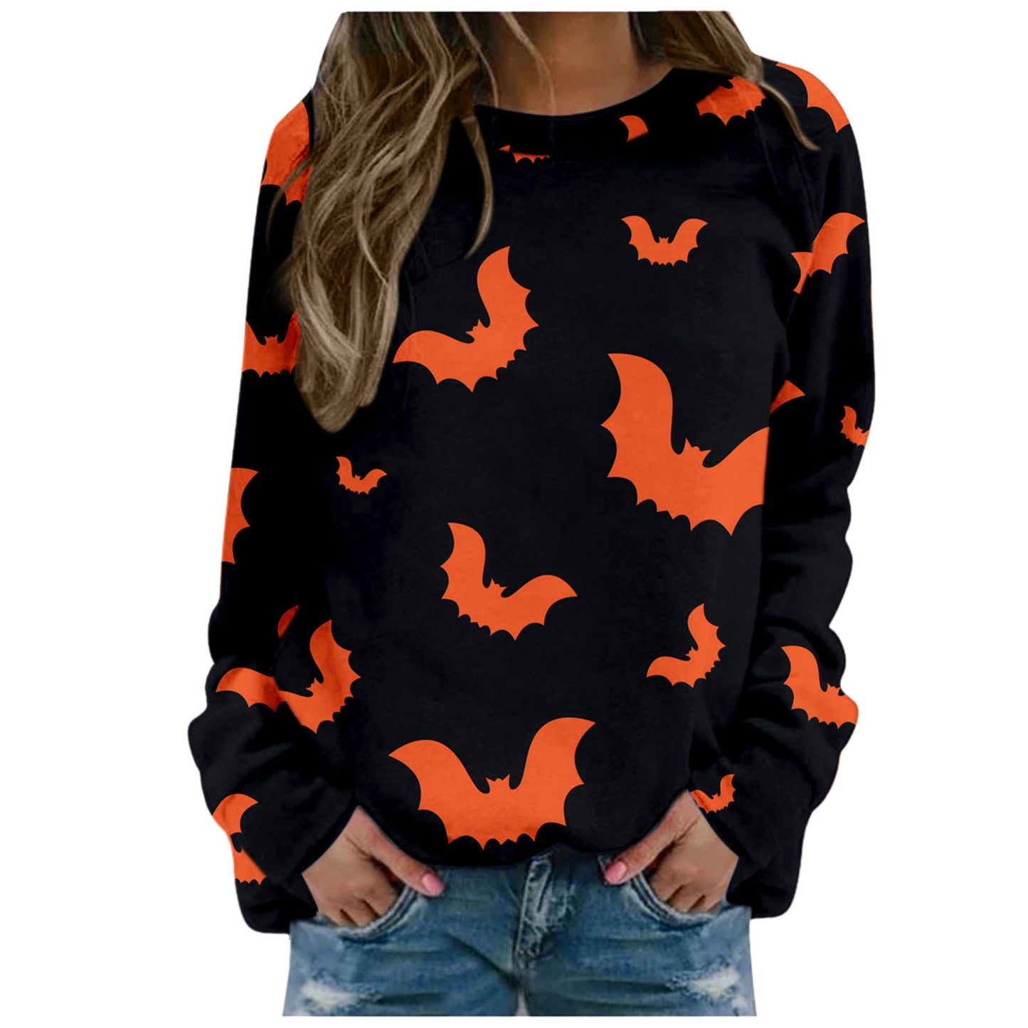 Halloween Ladies Print Long-sleeved Sweater