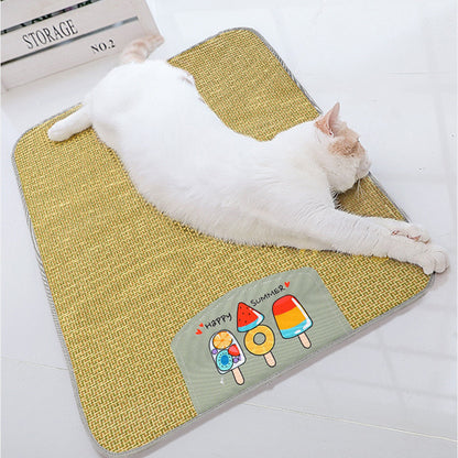 Pet Mat Ice Cool Grass Mat Dog's Nest Tengzhu Cooling Summer