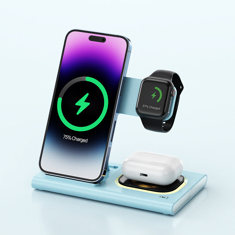 3 IN 1 15W Wireless Charging Charger Magnetic Desktop