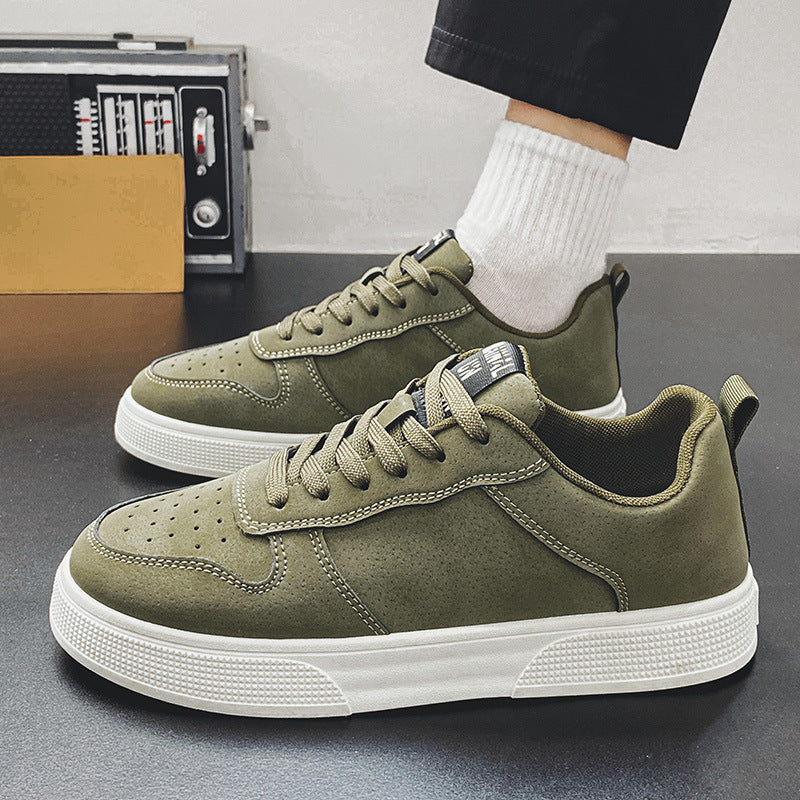 Men's Lace-up Flat Shoes Fashion Casual Round-toe