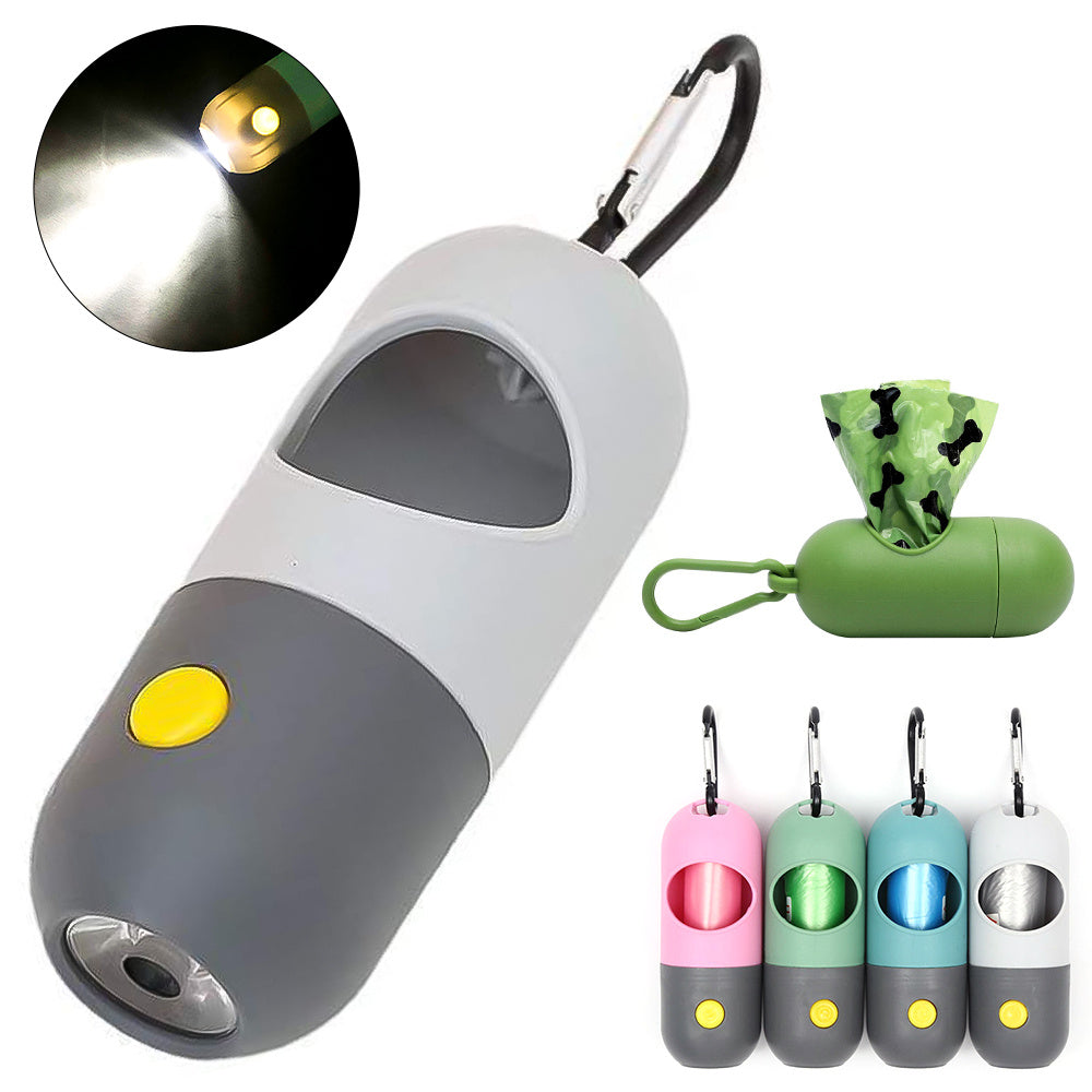 Led Light Pet Waste Bag Dispenser For Dogs Poop Scooper