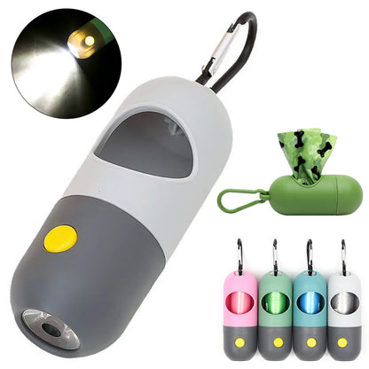 Led Light Pet Waste Bag Dispenser For Dogs Poop Scooper