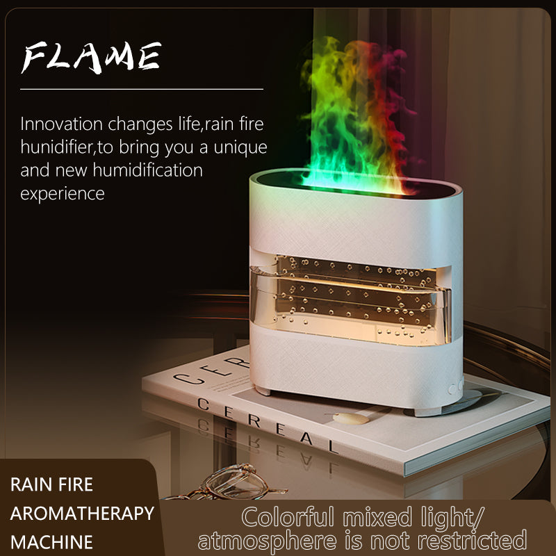 New Products Rain Could Fire Humidifier Water Drip Novedades Rain Water Diffuser Fire Flame Humidifier Aroma Diffuser