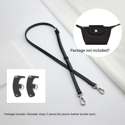 Wide Shoulder Strap Punch-free Leather Ring Crossbody