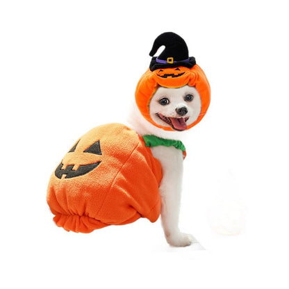 Halloween Pumpkin Vest For Dogs Cats Festive Pet Costume Harness