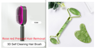 Self Cleaning Hair Brush For Women One-key Cleaning Hair Loss