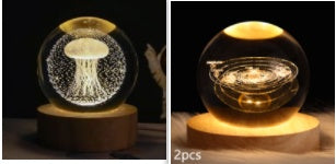 Luminous Starry Sky And Planets Moon Moon Crystal Ball Lamp
