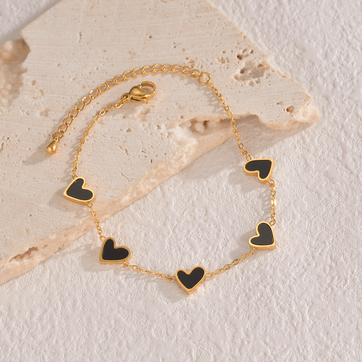 Ins Love Bracelet  Stainless Steel Dripping Heart Bracelet