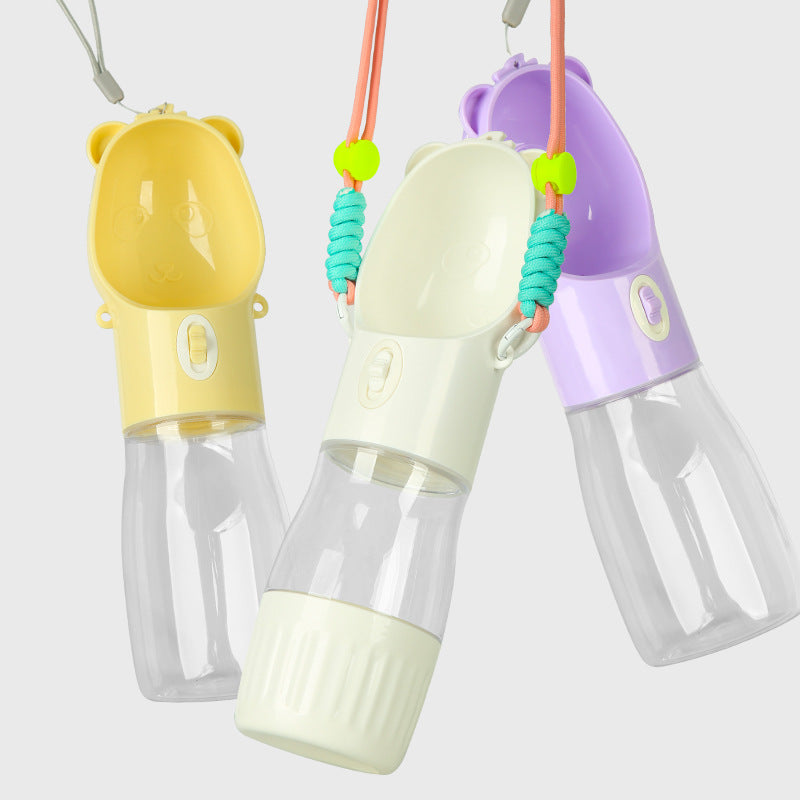 2 In 1 Portable Dog Water Bottle Outdoor Drinking Bowl