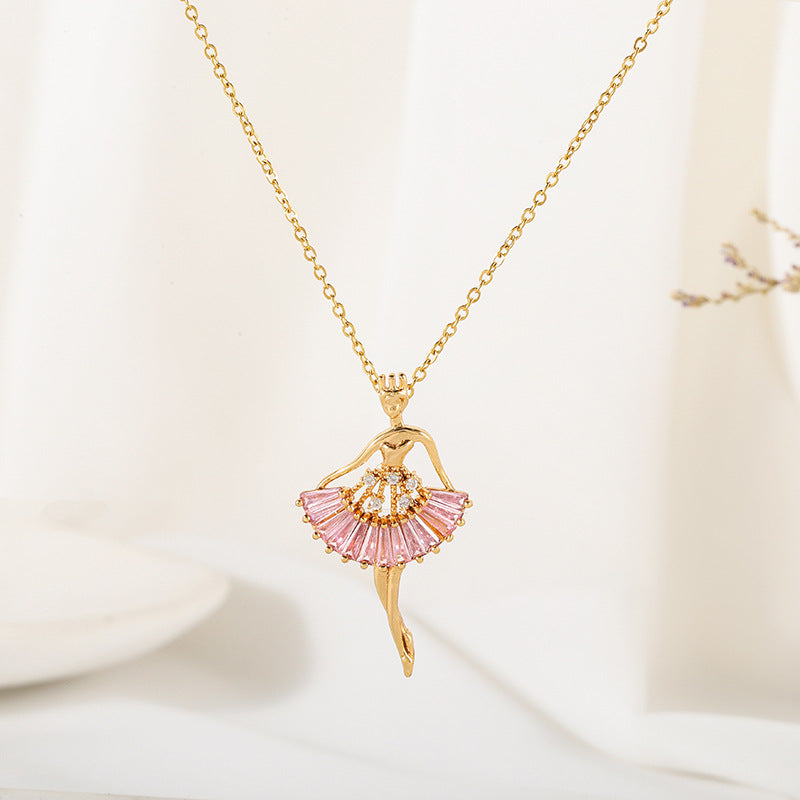 Ins Ballet-girl-shaped Necklace Fashion Personality