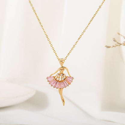 Ins Ballet-girl-shaped Necklace Fashion Personality