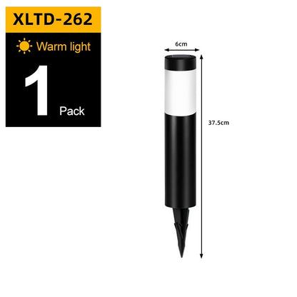 Solar Cylindrical Stainless Steel LED Ground Plug Lamp