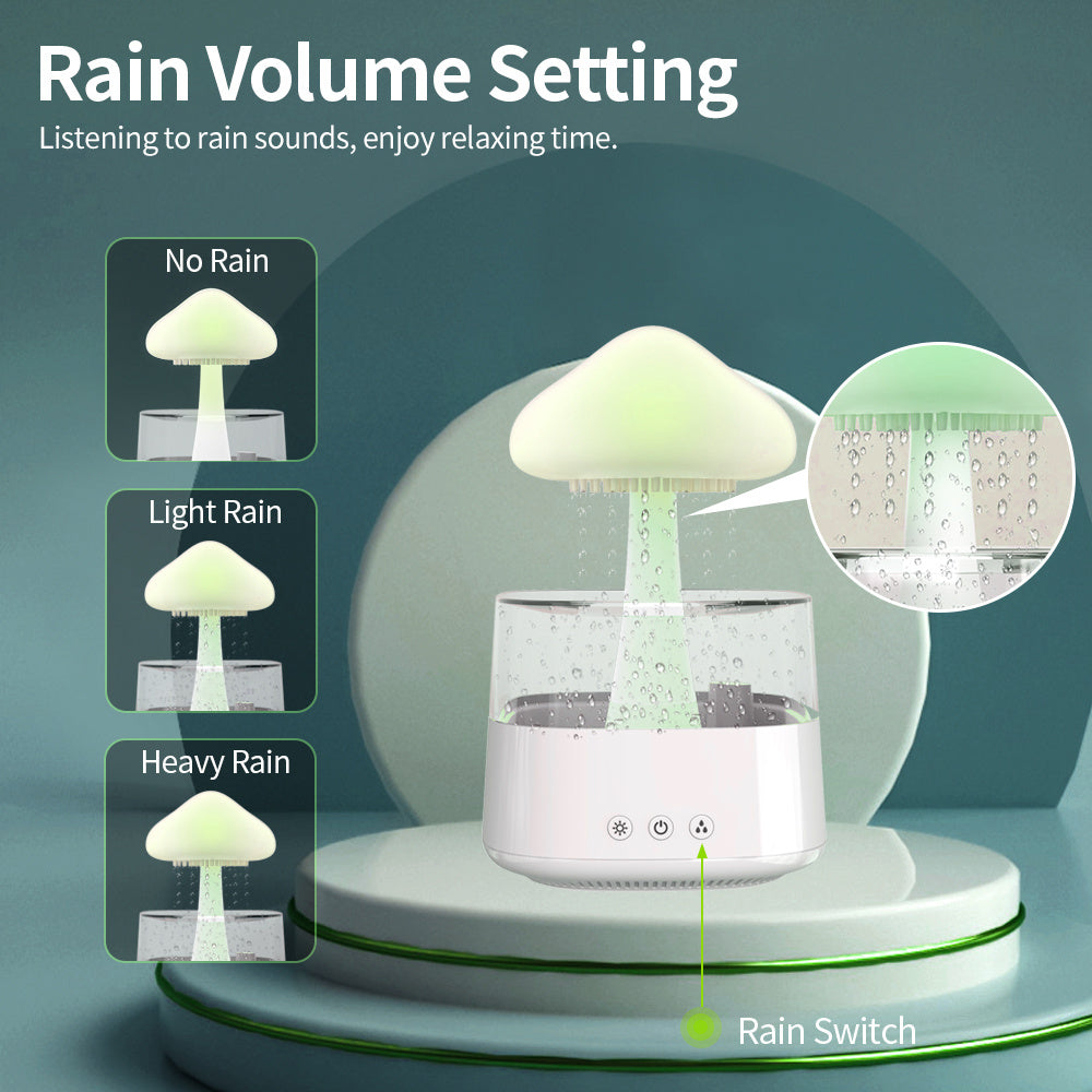 2-in-1 Desk Humidifier Rain Cloud Aromatherapy Essential Oil