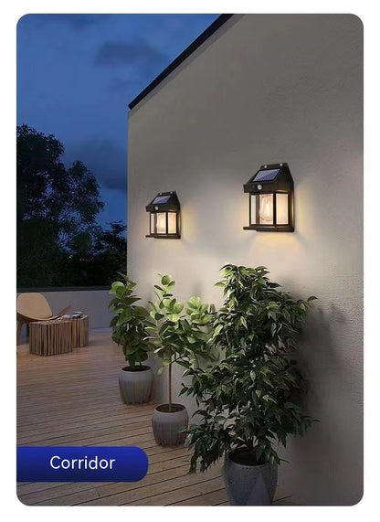Outdoor Solar  Waterproof Tungsten Induction Garden Wall Lamp