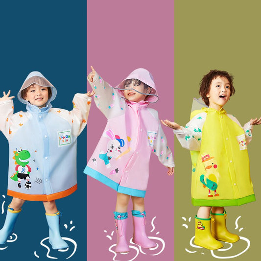 Kindergarten Schoolbag Cloak Big Eaves Cartoon Raincoat