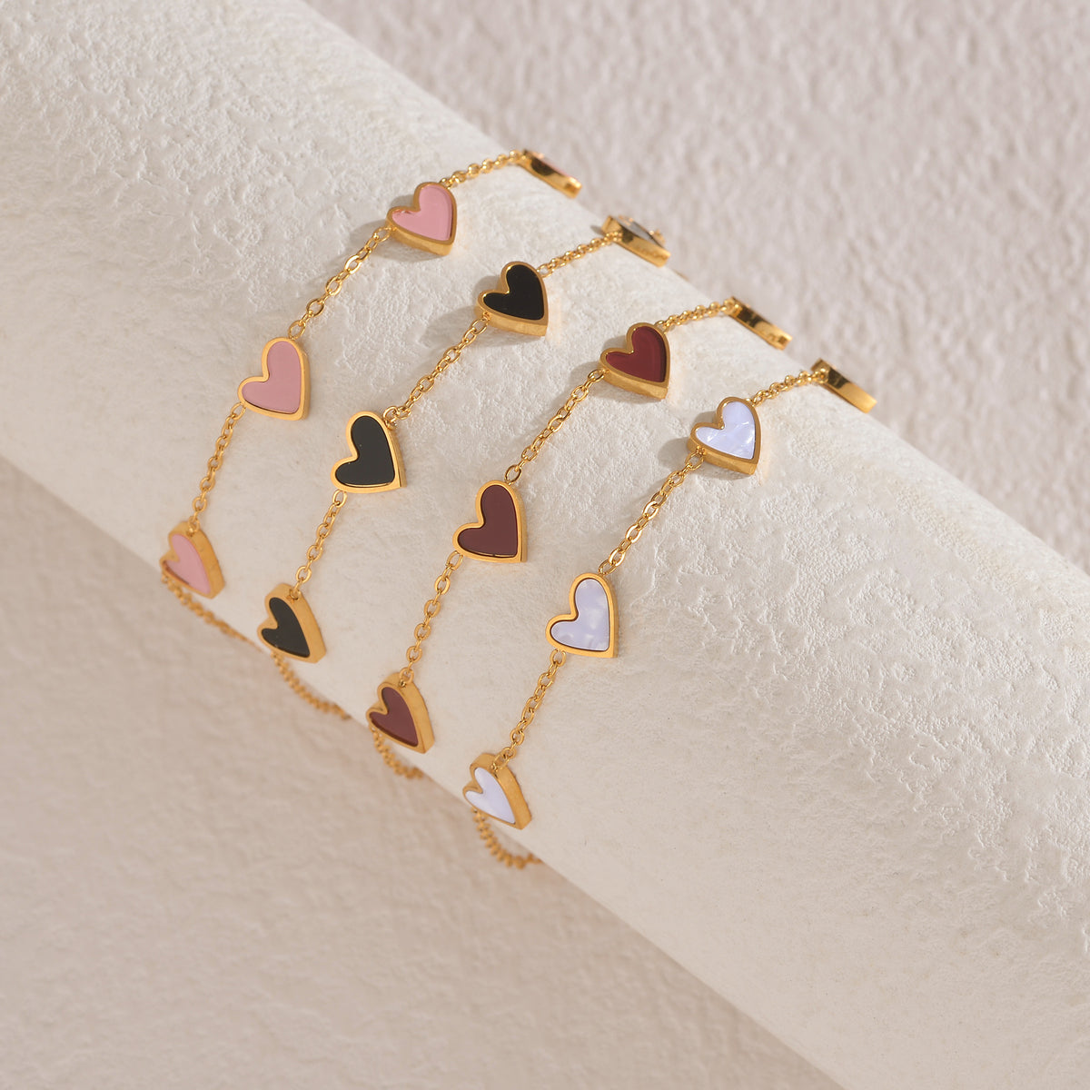 Ins Love Bracelet  Stainless Steel Dripping Heart Bracelet