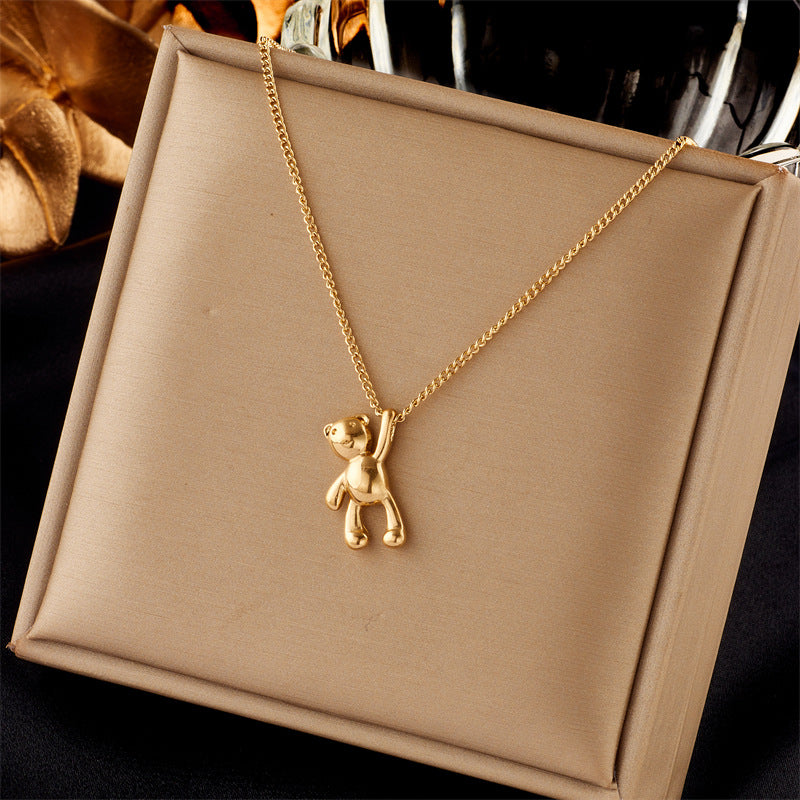 Cute Cartoon Three-dimensional Bear Necklace