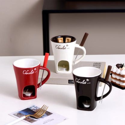 Fondue Mug Set Personal Mini Fondue Pots Melter Cup