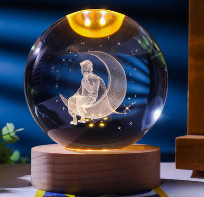 3D Constellation Crystal Ball Night Light Laser