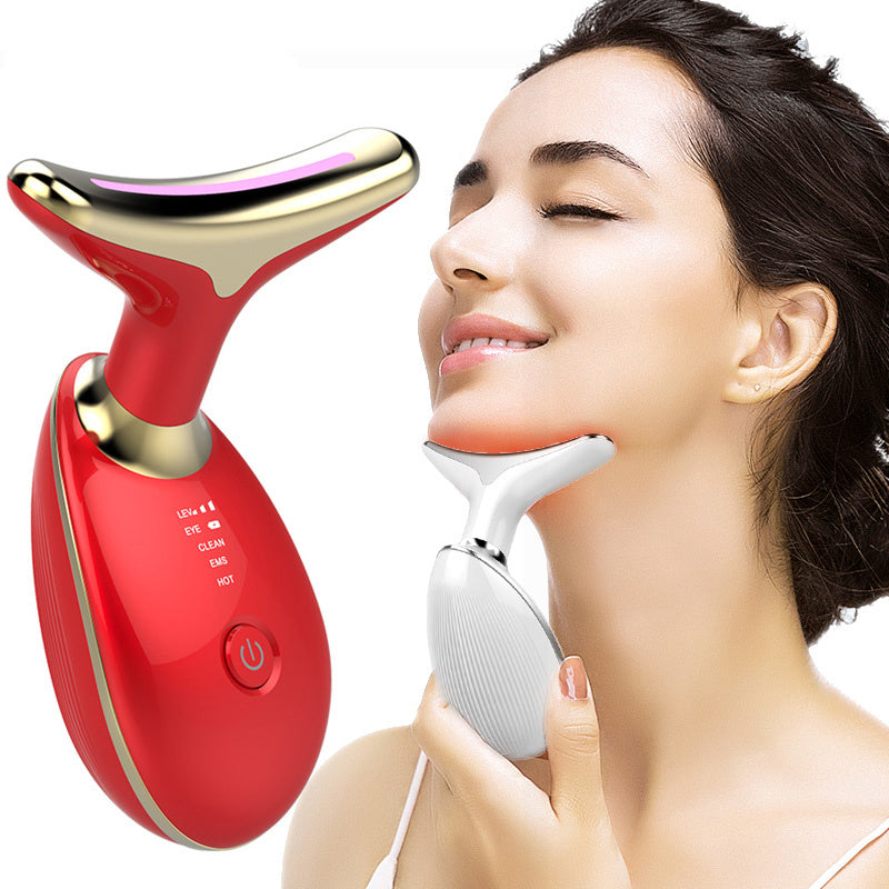 EMS Thermal Neck Lifting And Tighten Massager Electric Microcurrent Wrinkle Remover
