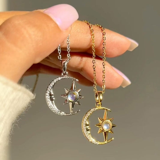 Fashion Jewelry Fashion Moon Star Zircon Pendant