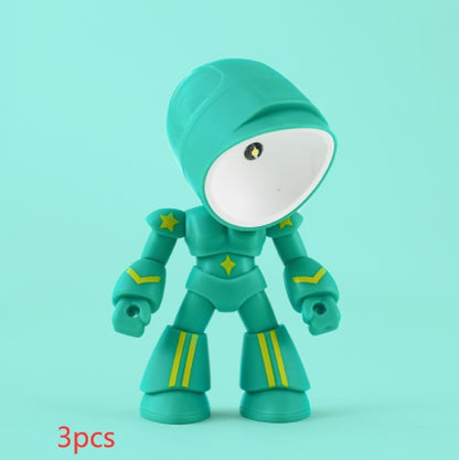 Cute LED Hero Table Lamp Mini Portable Cool Cute Robot