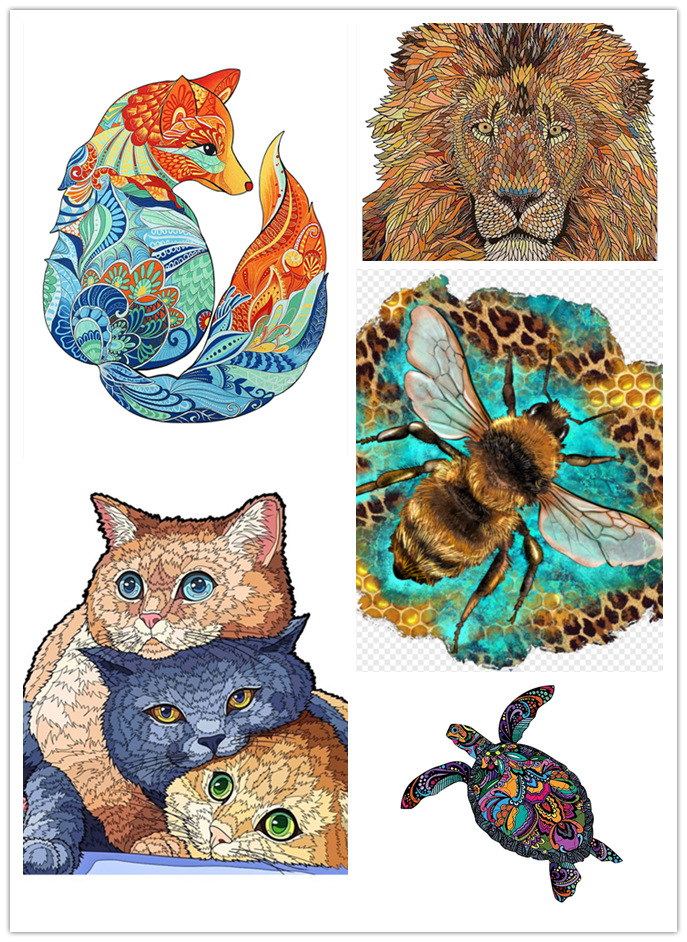 Animal Puzzle Craft Hub A3 A5 Size