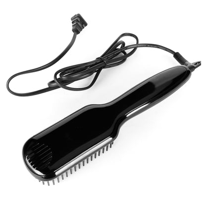 2 in1 Hair Straightener Brush Heating Beard Clip Comb Styler